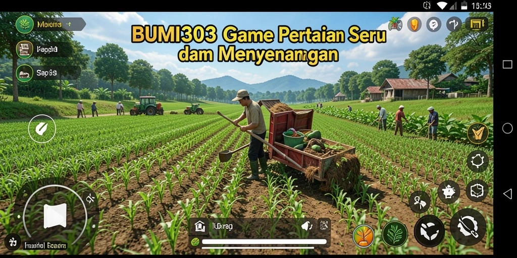 Tampilan gameplay BUMI303 yang seru dan interaktif di dunia pertanian.