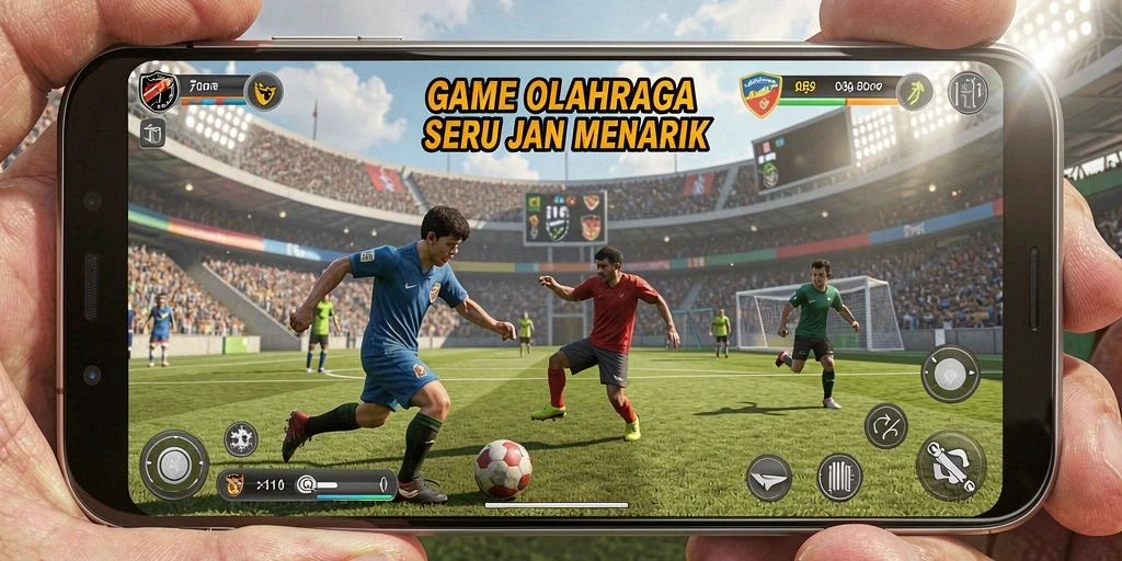 Tampilan gameplay seru di D06 dengan aksi olahraga yang menarik.