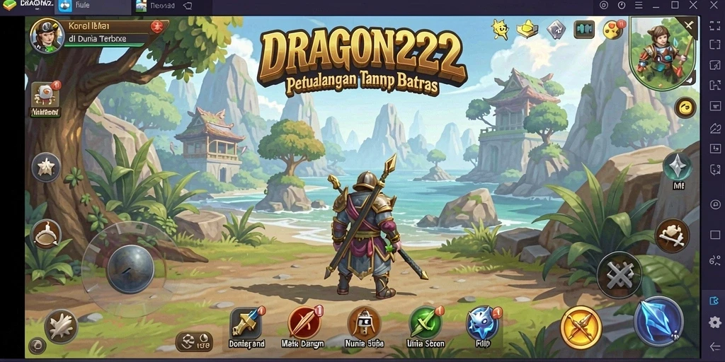 Tangkapan layar menunjukkan aksi mendebarkan di dunia Open World DRAGON222.