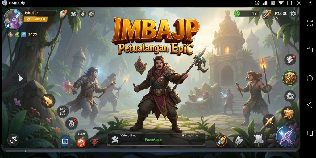 Screenshot utama <strong>IMBAJP</strong> menampilkan aksi pertempuran yang mendebarkan di dunia RPG.