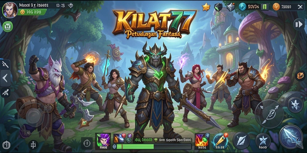 Screenshot KILAT77 menunjukkan aksi pertempuran RPG yang seru.