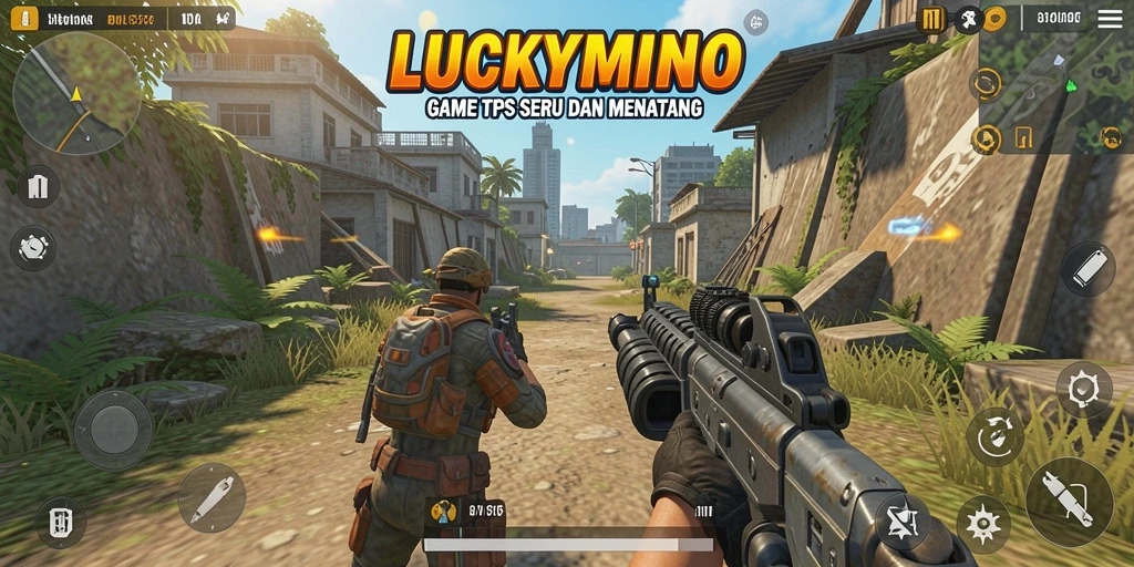 Tangkapan layar menunjukkan aksi intens dalam gameplay TPS.
