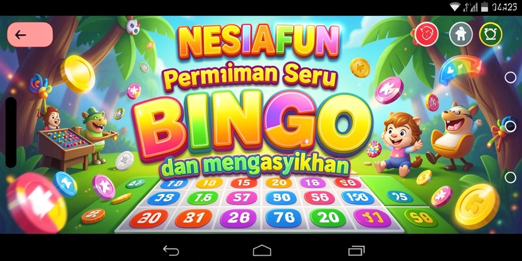 Tampilan gameplay seru dalam aplikasi Bingo NESIAFUN.