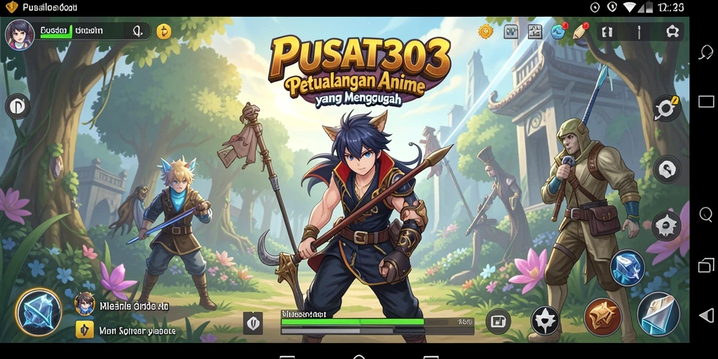 Tampilan dinamis gameplay PUSAT303 di dunia Anime.