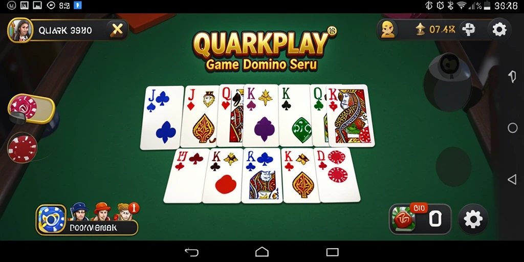 Tampilan gameplay domino yang seru dan mendebarkan di QUARKPLAY.
