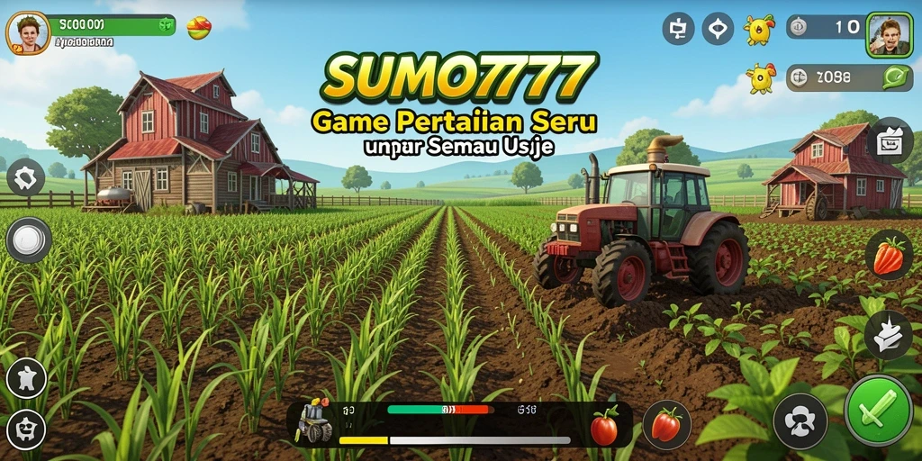 Tampilan screenshot menunjukkan kebun indah dalam SUMO777.