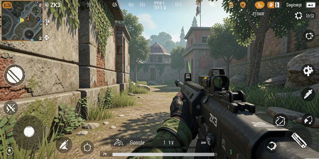 Tampilan intens dari gameplay seru ZK3 yang memikat.